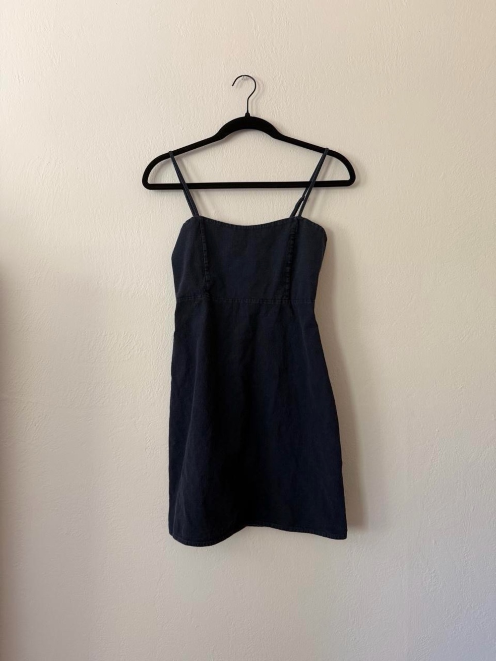 Brandy Melville Black Spaghetti-Strap Mini Dress